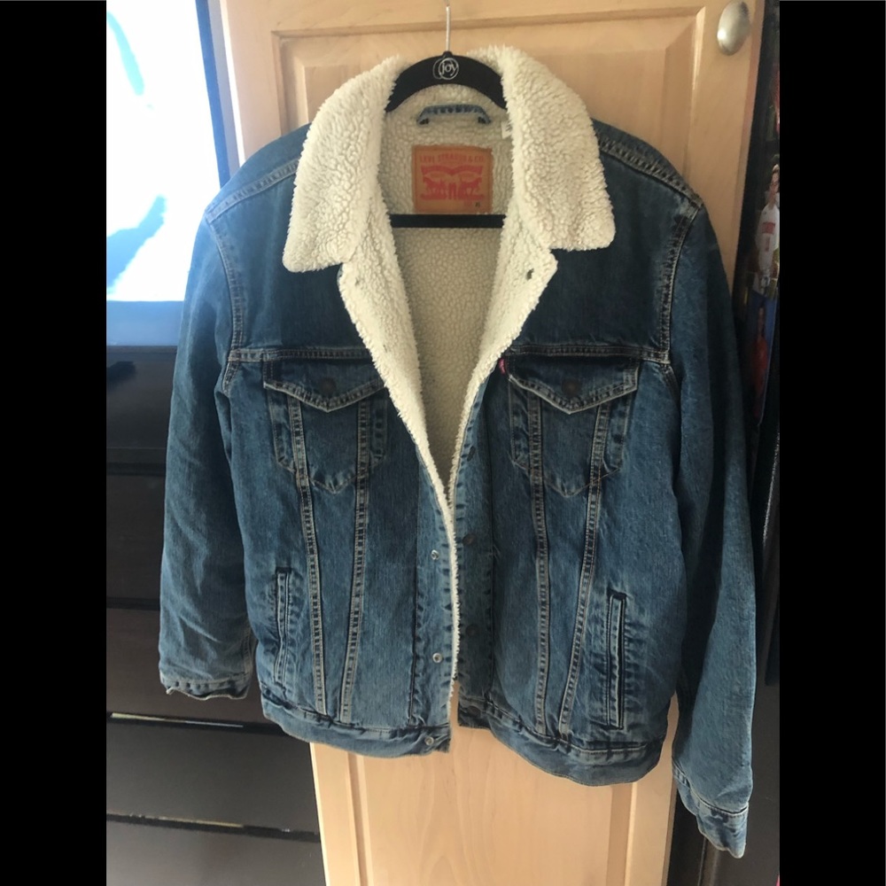 LEVI STRAUSS VINTAGE DENIM FLEECE JACKET
